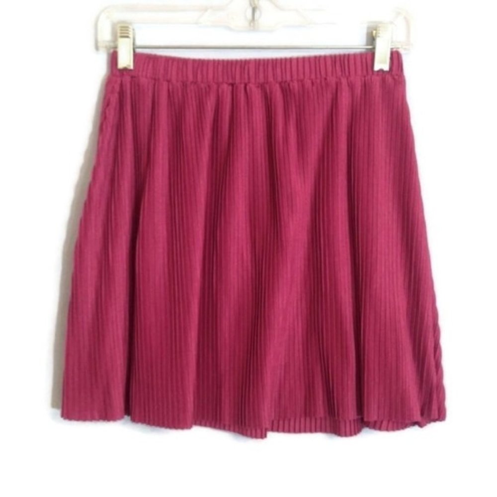 Graine Womens Pleated Mini Skirt Dusty Pink L